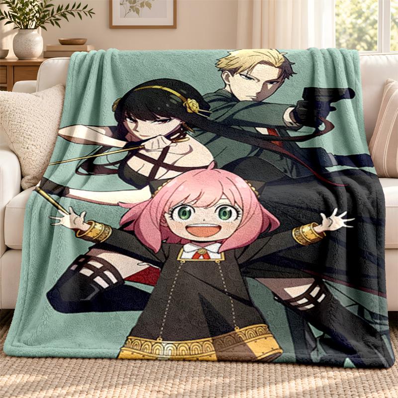 Spy x Family Decke Flanelldecke Weiche Gemütliche Plüschdecke für Sofa Bett Leichte Heimdekoration Outdoor Camping