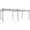 Pergola with Sliding Roof Cream 589 X 292 X 230 Cm