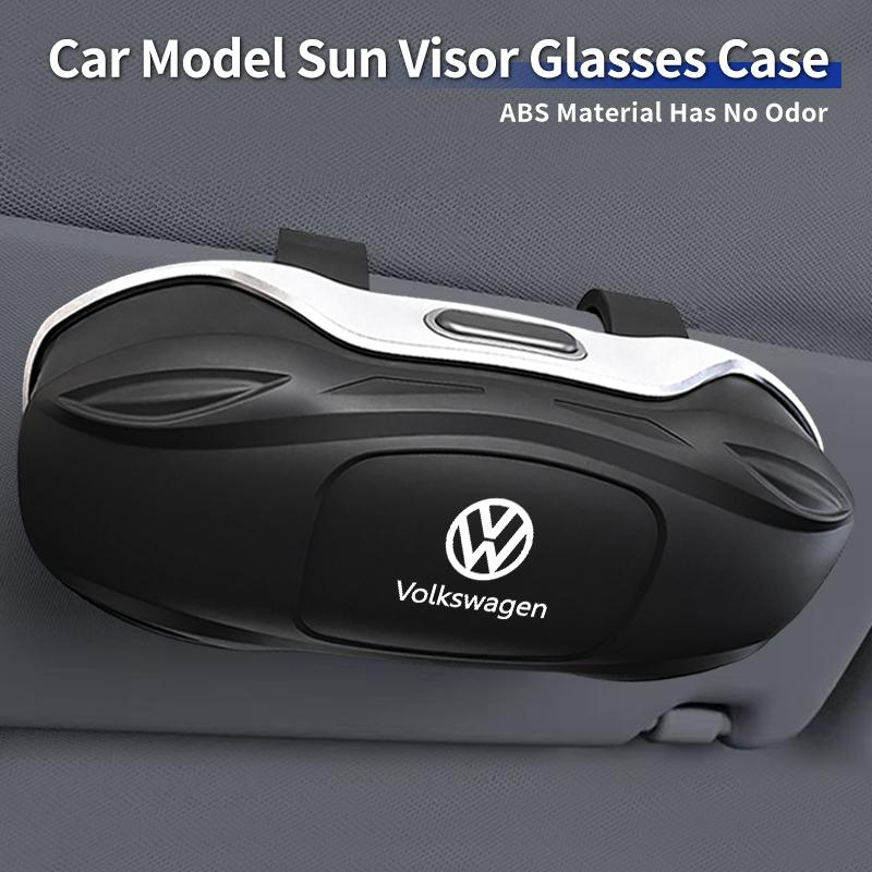 Car Glasses Case Sunglasses Storage Box Auto Interior Accessories For VW GTI Polo Passat Scirocco Golf Tiguan T-ROC Touareg zk4