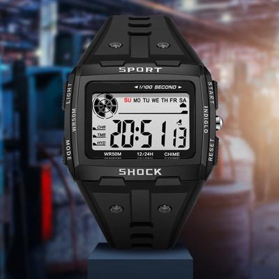 Waterproof Sports Wristwatch Multifunctional Student Alarm Clock Electronic Watch for Kids Boys Girls Gift