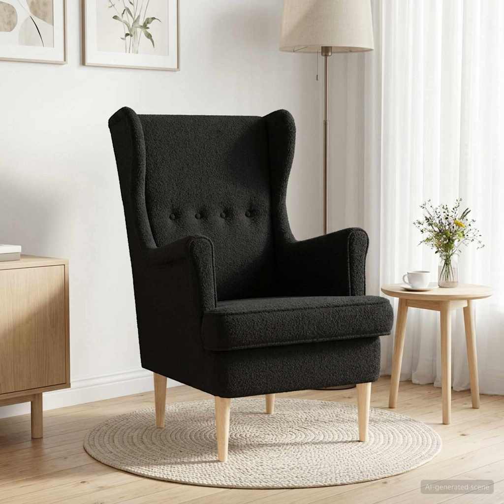 Armchair Black Boucle