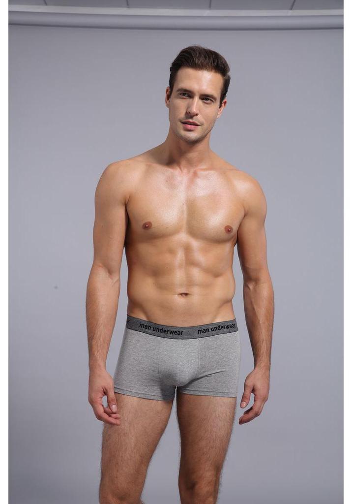 Men's Mid-Rise Pure Cotton Breathable Boxer Briefs - Youth Sports Trendy Style