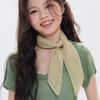 Transparent Cotton Linen Scarves Solid Color Square Handkerchief Small Square Scarf  Beach