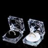 Acryl Transparent Kristall Ringbox Halter Schmuckverpackung Geschenketui Für Antrag Hochzeitsring Display Aufbewahrung Organizer