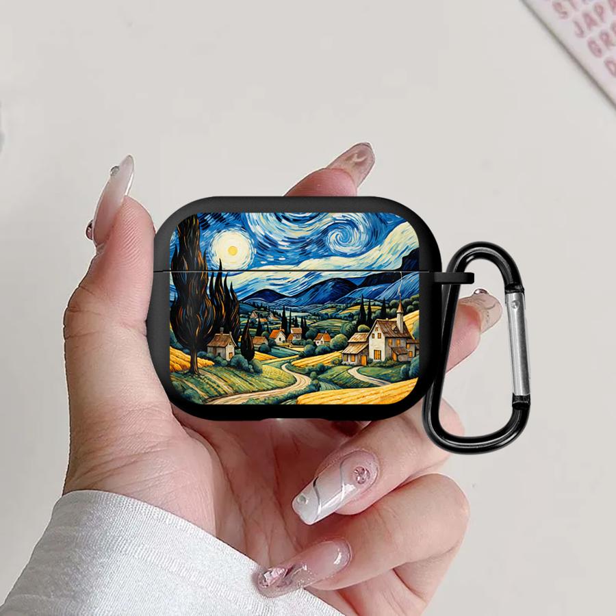 Case For Airpods 4 1 Pro 2 Pro3 Pro2 3 Earphone Cases Cover Van Gogh Village