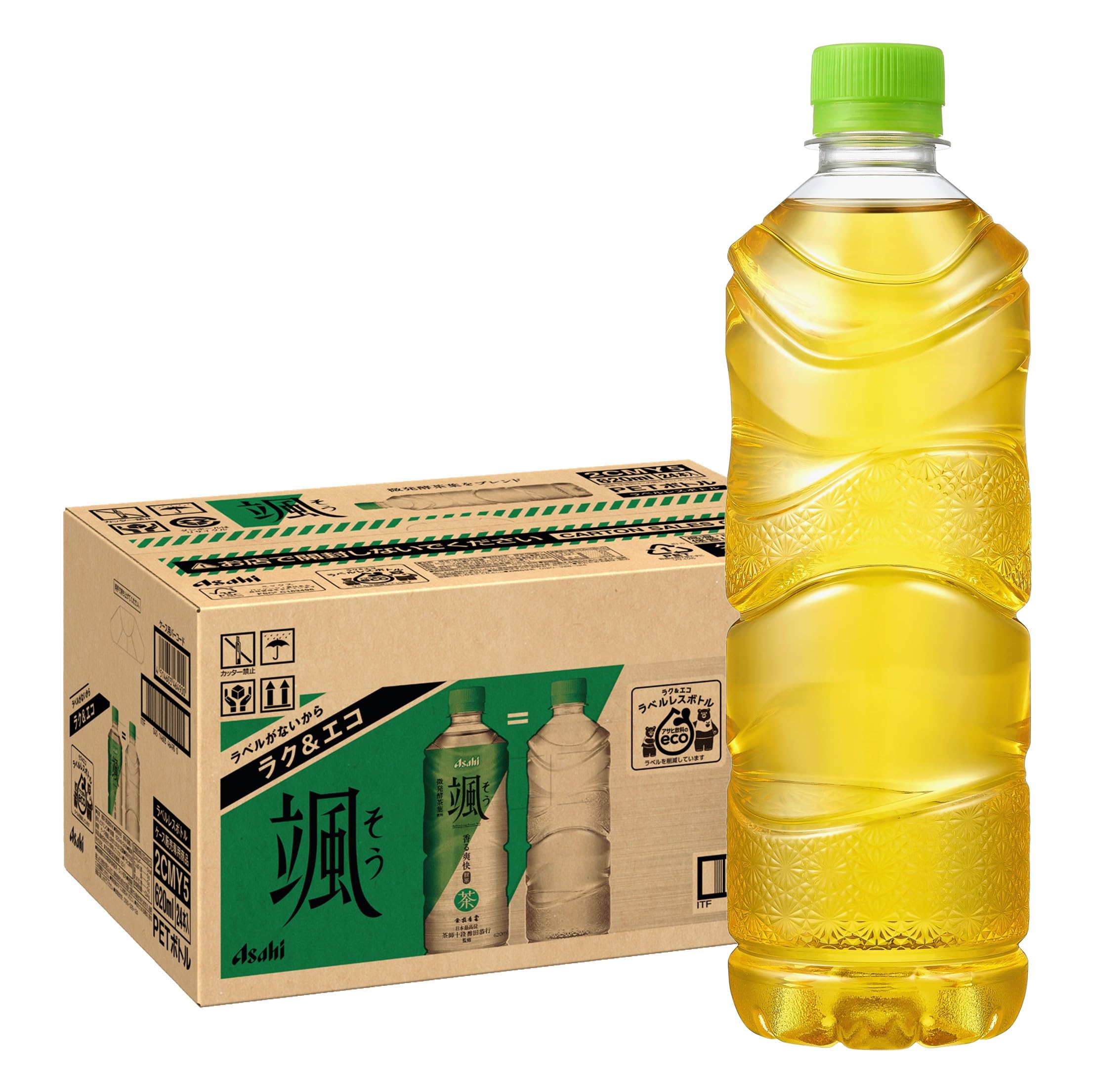 

Asahi Soft Drinks Hayate Бутылка без этикетки 620 мл x 24 бутылки [Чай] [Зеленый чай]