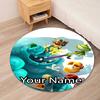 Custom Name Rayman Printed Round Rug Carpet Chair Rug Area Rug Entryway Doormats,for Office Chair Living Room Bedroom Kitchen Room.