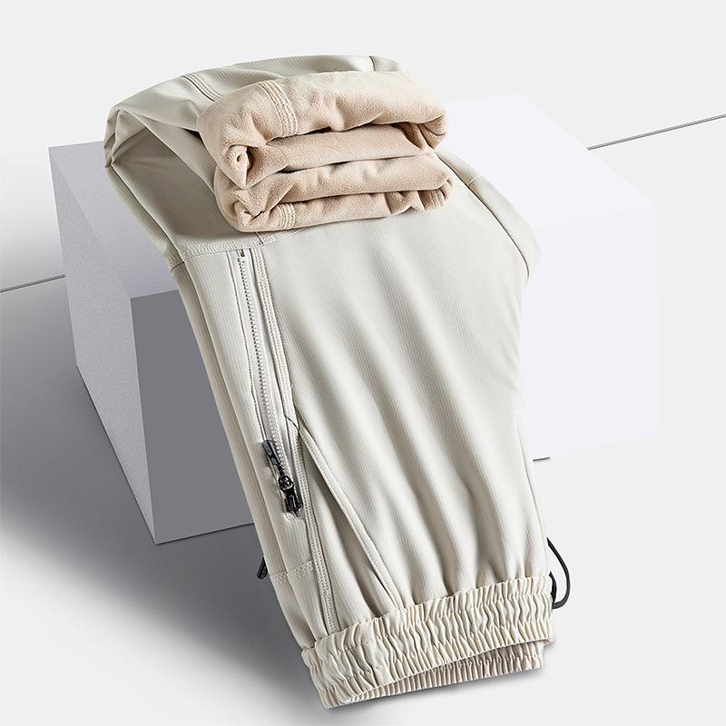 

Plush Casual Pants for Men Three-proof Work Pants for Men Outdoor Waterproof Charge Pants for Men Men Tying Foot Paratrooper Pants for Men 4XL