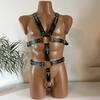 1pc Men's Leather Underwear Full Body Harness, Men's Thongs and Leather Tops, Mens Harnesses