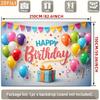 2D Cheerful Colorful Birthday Backdrop for Children's Birthday Celebrations