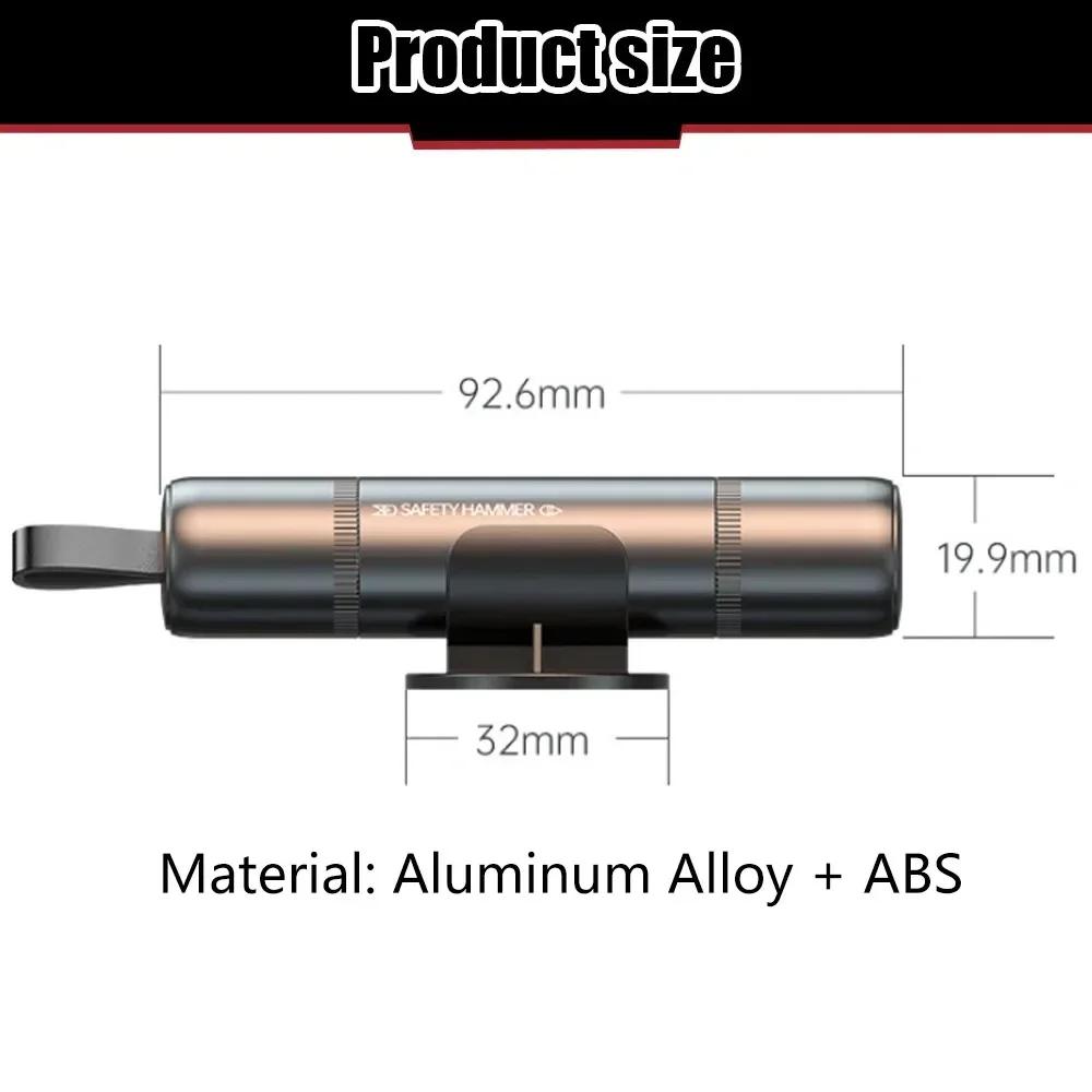 Compact Car Emergency Escape Hammer Quick-Release Window Breaker and Seatbelt Cutter Spring-Powered Auto Glass Punch