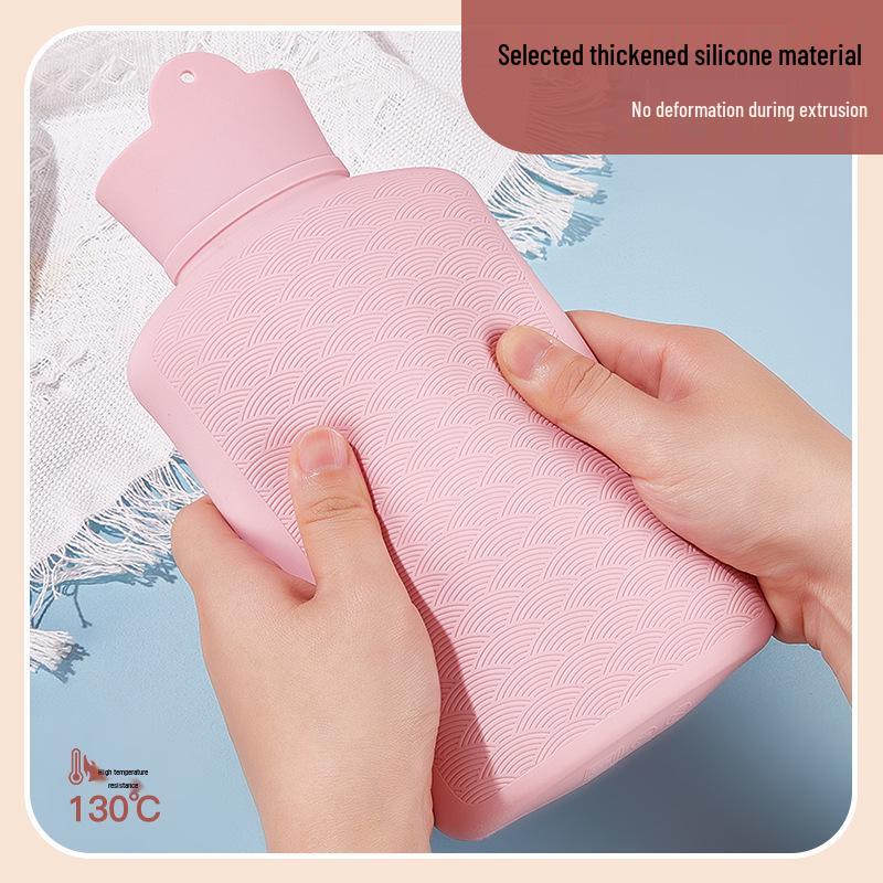 Silicone Explosion-Proof Hot Water Bottle: Portable, Microwaveable Mini Hand Warmer
