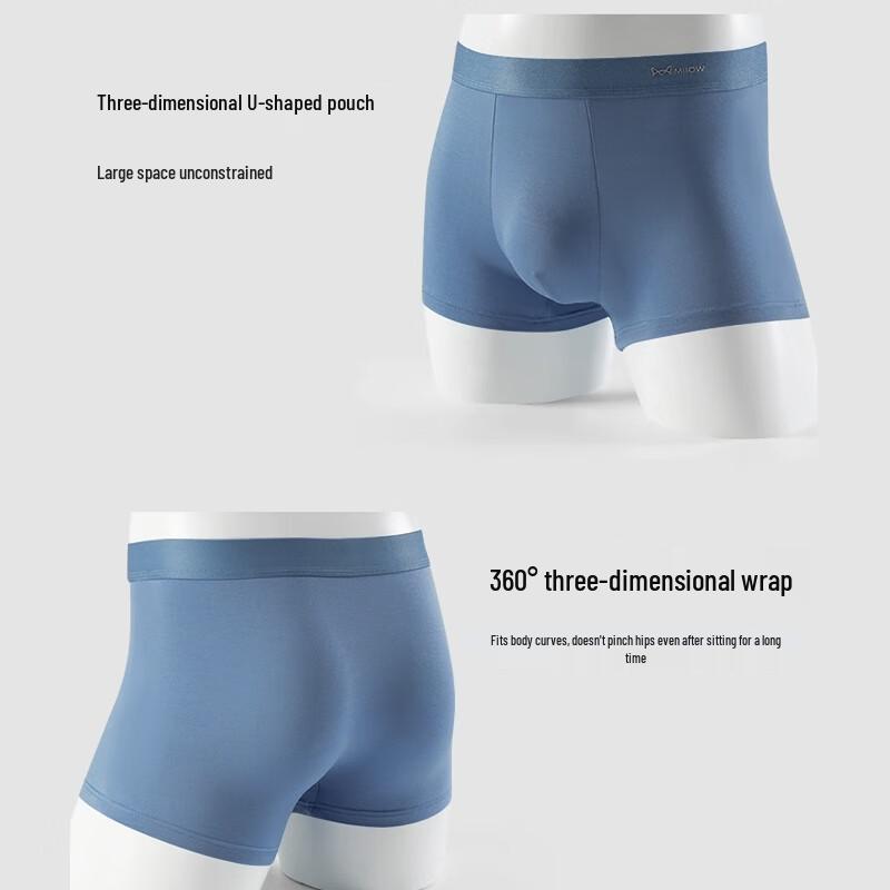MaoRen Men's Cotton Antibacterial Boxer Briefs 4-Pack