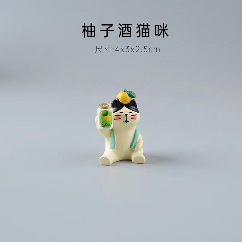 

Creative Cat Statue Japanese Handmade Craft Modern Art Model Cute Mini Toy For Kids Kawaii Miniature Dollhouse Accessories Gift mini