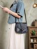 Johnature Retro Saddle Bag Soft Cowhide Crossbody Bag Genuine Leather Versatile Women's Shoulder Bag