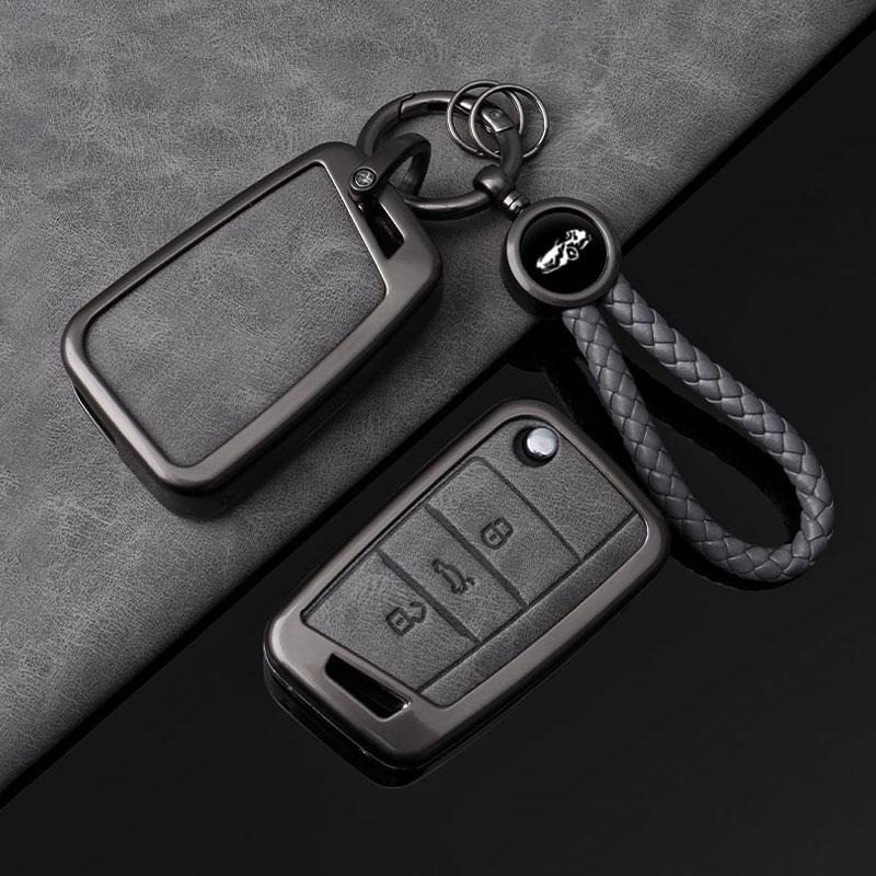 Alloy Auto Key Fob Cover Fit For Volkswagen Vw Polo Golf 7 Mk7 Passat Tiguan Seat Leon Ateca Skoda Octavia Kodiaq Karoq Auto Auto Accessories
