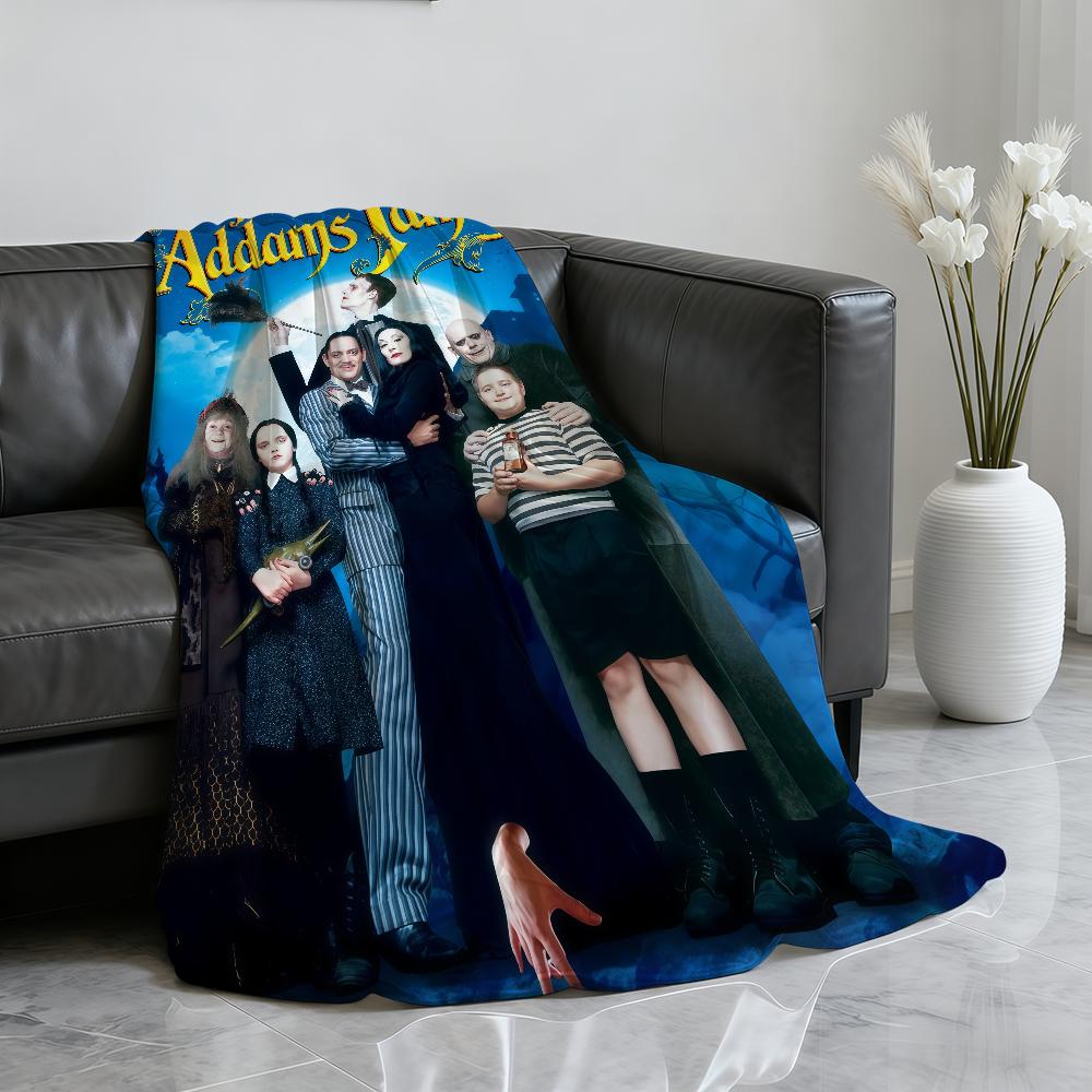 Amerikanischer Film T-Die A-Addams F-FamilieS Decke Für Weiche Überwurfdecke für Picknick Bett Sofa Haus Schlafzimmer Gemütlich Warm Bequem