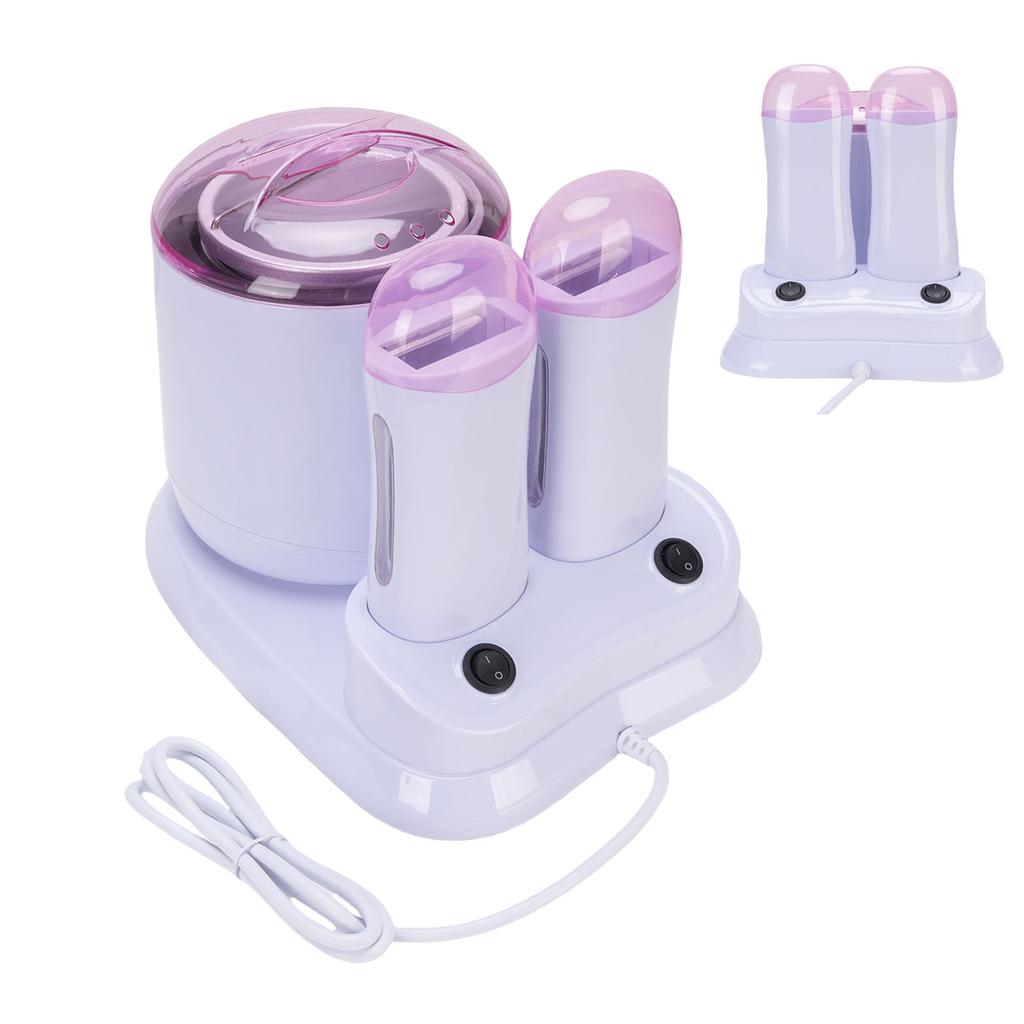 3 In 1 Wax Heater Anti Scald Roll On Wax Warmer with Double Cartridges 180W for Home Use