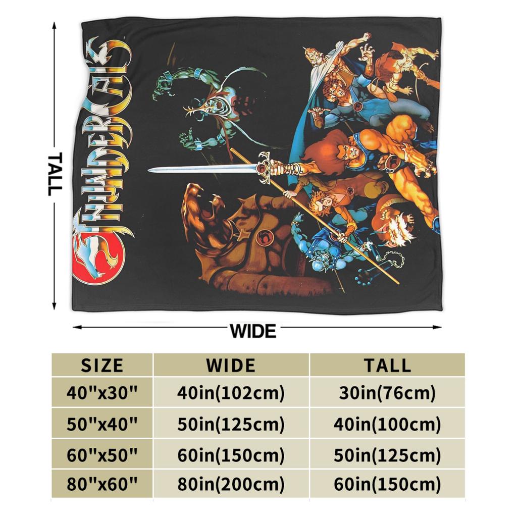 Thundercats Heroische Abenteuerdecke Picknick Flanelldecke für Heimdekoration Superweiche Individuelle DIY-Qualität Tagesdecke Geschenk