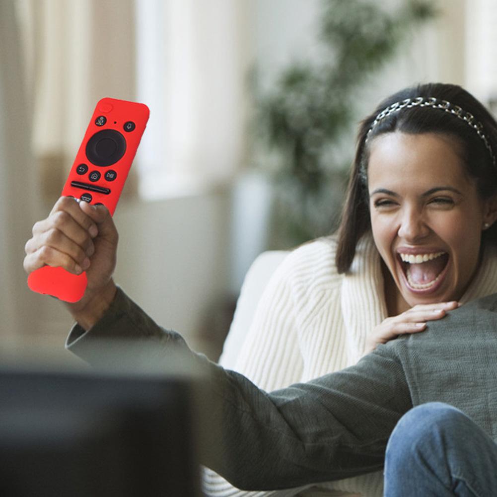 Remote Control Cover Protector BN59-01432A 01432B Protective Sleeve with Lanyard Shockproof for Samsung 8K Neo QLED HDR Smart TV