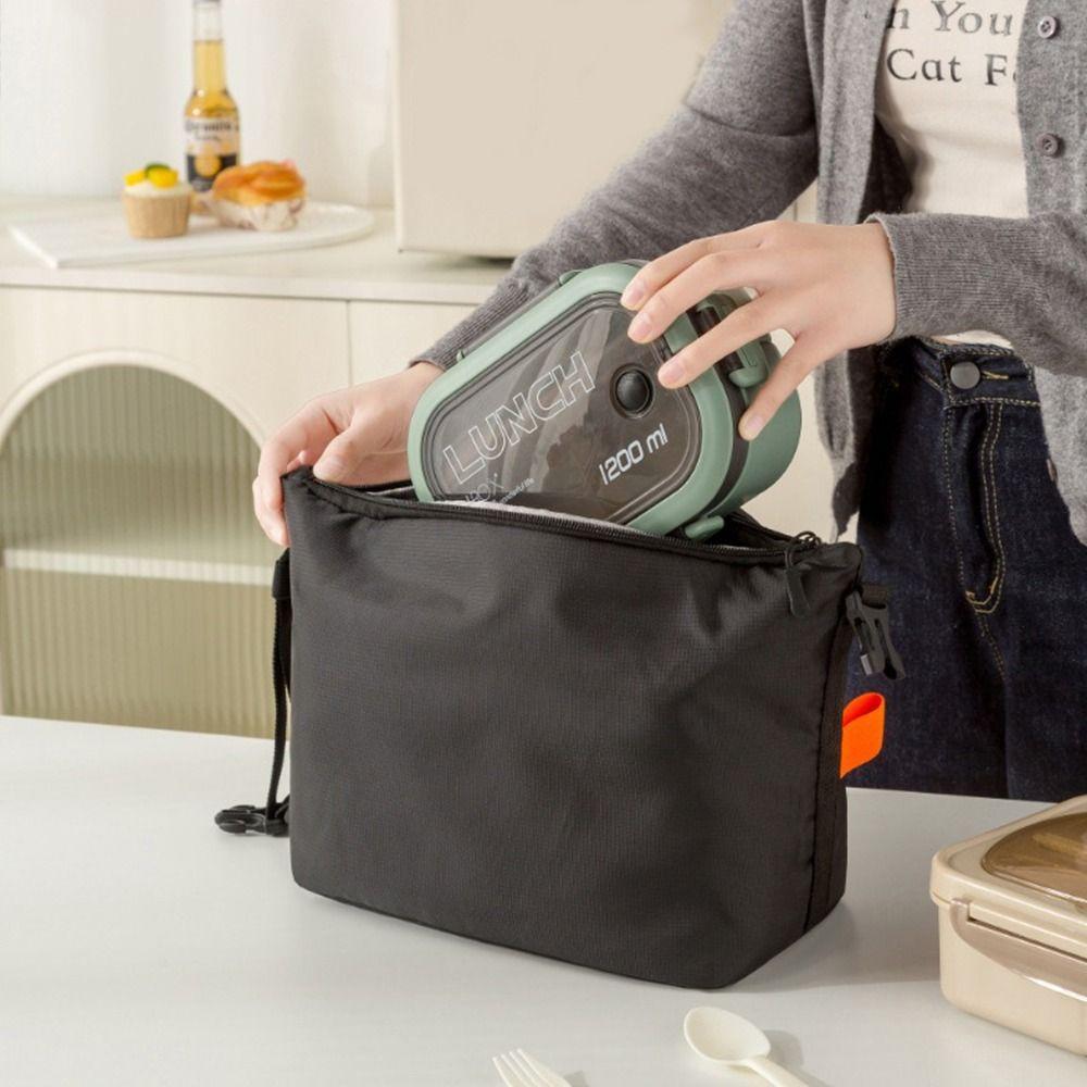 Office Worker Insulated Bag Foldable Lunch Handbag Simple Lunch Bag  Storage Pouch