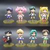 Figures Chibiusa 8pcs Mercur Hino Rei Model Gifts Decoration
