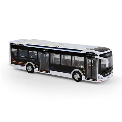 1/42 New Energy Bus Modellauto aus Metallguss mit Sound und Licht, Rückziehmechanismus, ideales Spielzeug für Jungen und Kinder, Geburtstagsgeschenk für Kinder