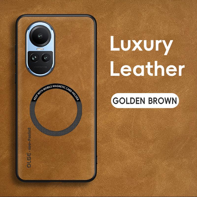 

Magnetic Retro Leather Soft Case For OPPO Reno10 Pro Reno 10 Pro 5G Wireless Charging Phone Case Cover For Reno10