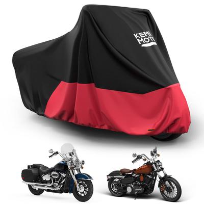 Housse KEMIMOTO pour Harley Cruiser, Housse de moto, Protection UV, Haute résistance au vent, Imperméable, Épaisse 300D, UV