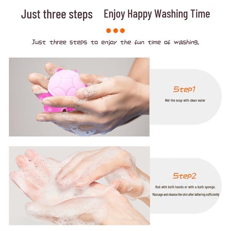 VEVEKENLY Cartoon Turtle Soap 4-Pack