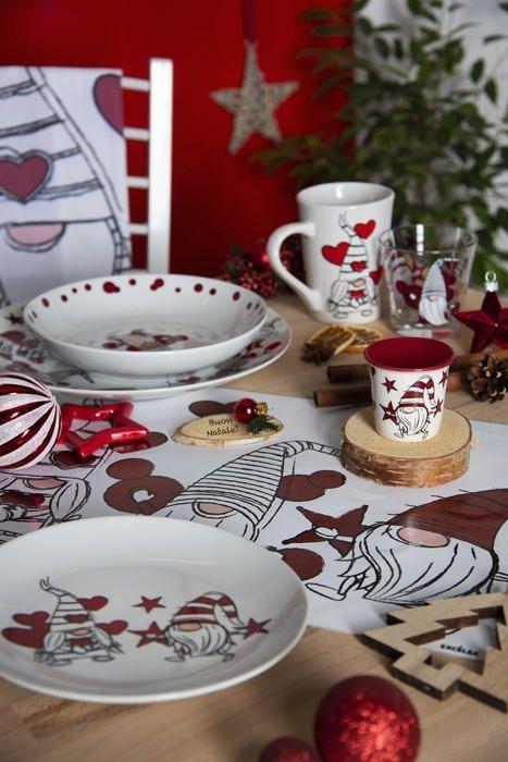 Service De Vaisselle - Excelsa - 64858 - 18 Pièces - Porcelaine - Gnome De Noël