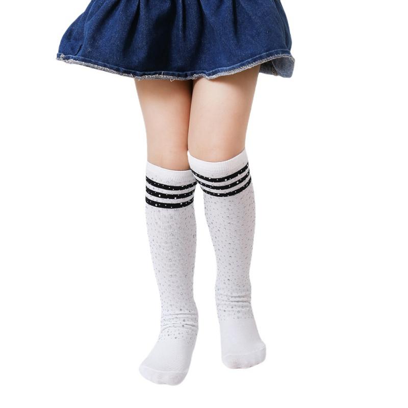 Girls Rhinestone Stockings Children Toddler  Children Long Casual Socks