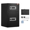 Double Door 4.5 Cu.ft Safe Box with Key Lock Password Fireproof Bag Black