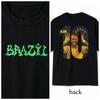 World Cup 2026 Soccer Fan Gift Neymar Brazil Football Number 10 Jersey Tee Abstract Football Legend Shirt