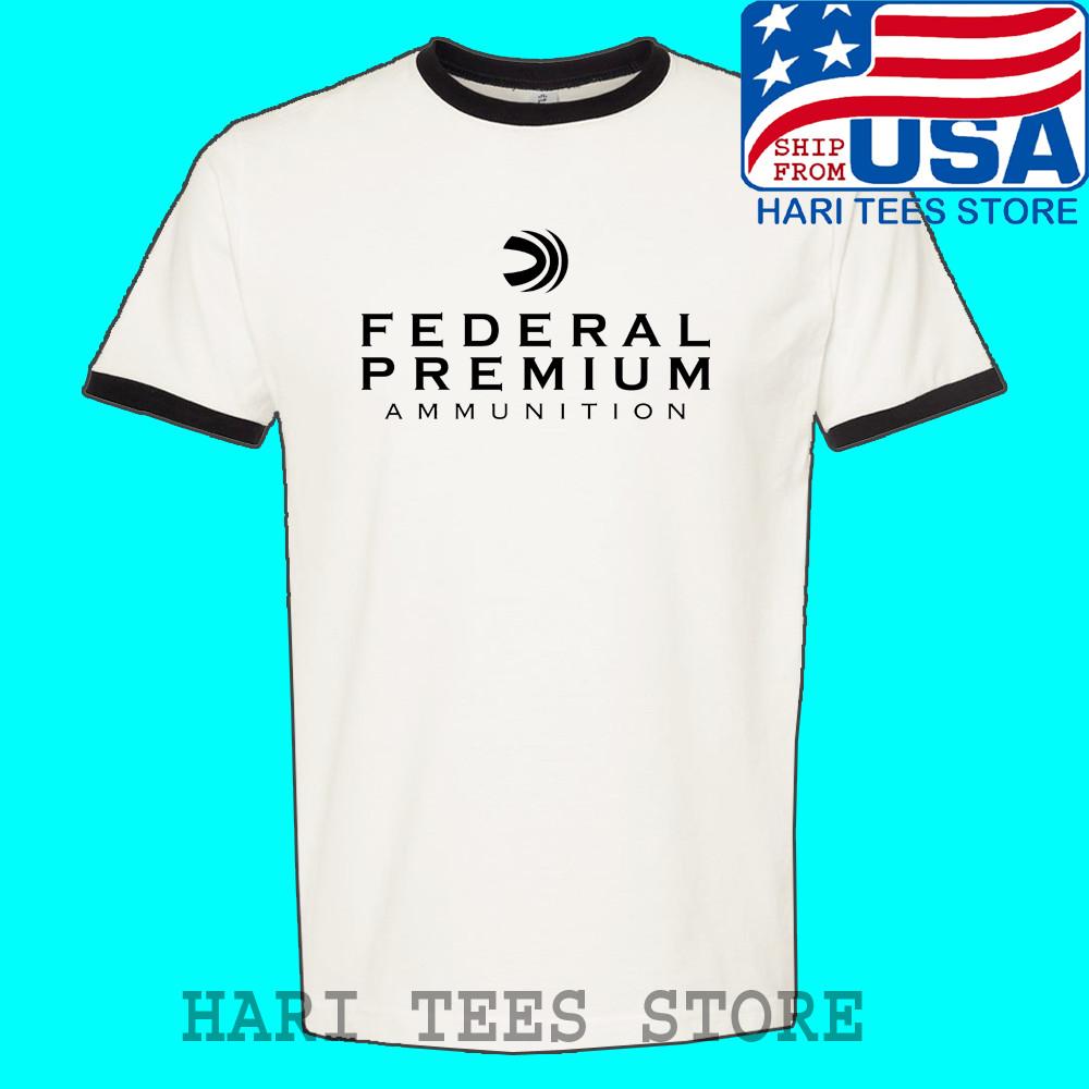 Federal Ammunition Hunting Shooting Rifle  Ringer Black Size S to 3XL Unisex T-Shirt L