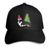 Santa Cardigan Welsh Corgi Black And White Baseball Cap Casual Daily Wear Quick Dry Performance Cotton Twill Breathable