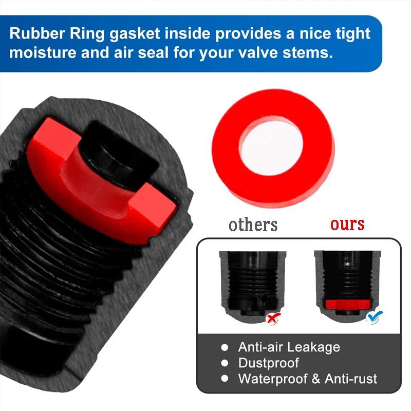 10-100Pcs Tire Valve Caps Plastic Car Tire Stem Dust Covers Universal Valve Caps For Cars Bicycle Trucks Motorcycles Valve Stems 1