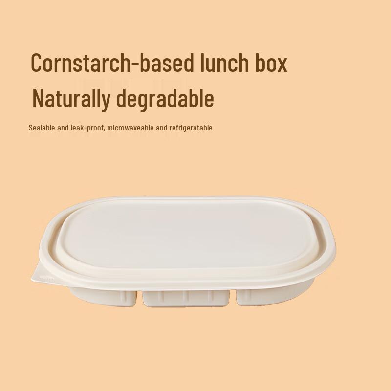 Biodegradable Corn Starch Divided Takeout Box