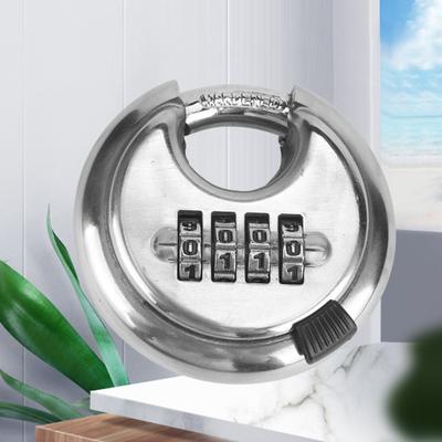 4 Digit Combination Disc Padlock Steel Stainless Disc Weather-proof Lock for Trailer
