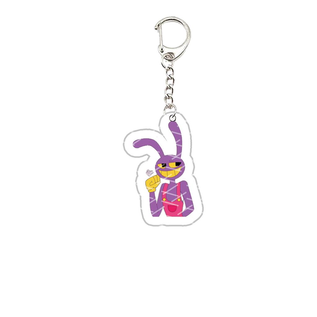 Acryl De Verbazingwekkende Digitale Circus Sleutelhanger Pomni Jax Ragatha Gangle Kinger Sleutelhanger Sleutelketting voor Accessoires Tas Fans Cadeau