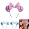 Sparkling Sequin Butterfly Bow Headband For Adults And Children Perfect For Photoshoots And Princess Parties Light Pink