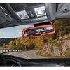 Interior Rearview Mirror Decor Ring for Dodge Challenger 2015+ Red Carbon Fiber