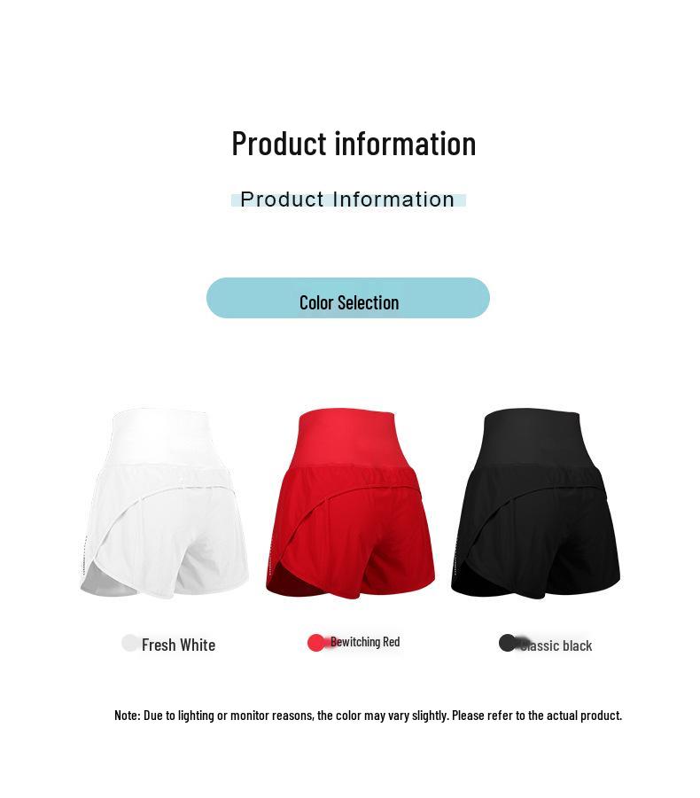 Women's Quick-Dry High Waist Yoga Shorts - Anti-Exposure, Loose Fit for Running & Casual Wear