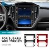 Real Soft Carbon Fiber For Subaru WRX/ WRX STI   2024 Car Central Navigation Frame Panel Sticker LHD Trim Accessories