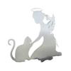 Pet Memorial Garden Stake Guardian Angel with Pet Garden Decor Outdoor Cat Dog Memorial Sign for Pet Owners Yard Art Decoration
