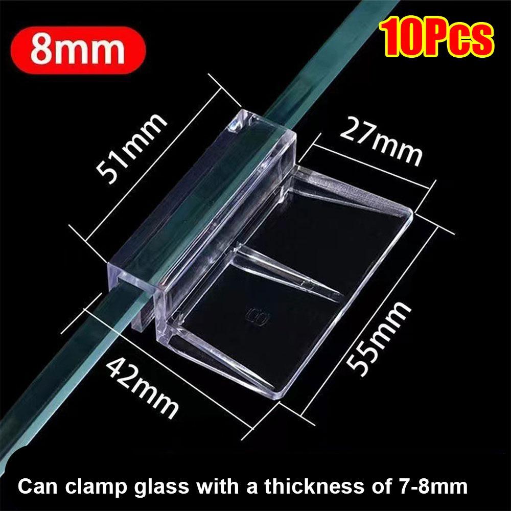 10Pcs New Width 5/6/8/10/12mm Fish Tank Bracket Transparent Acrylic Glass Lid Clip Support Holders Clip Aquarium Accessories