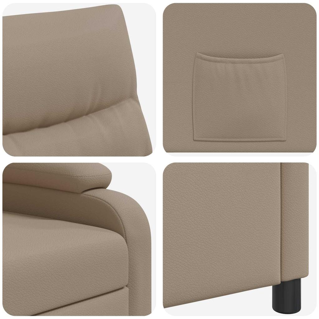 Recliner Chair Cappuccino Faux Leather