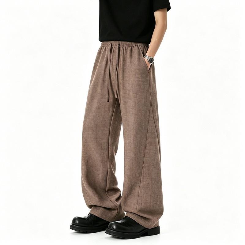Mens Loose Wide Leg Casual Pants Summer Chinese Style