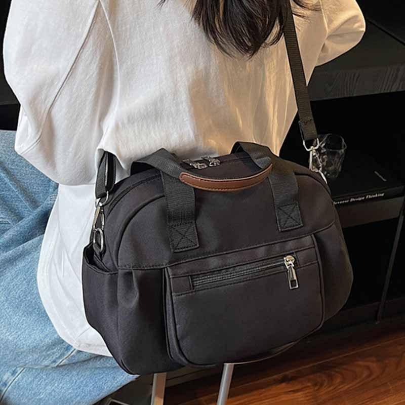 2025 New Japanese and Korean Casual Portable Travel Bag Large Capacity Lightweight Retro Shoulder Crossbody Bag Women