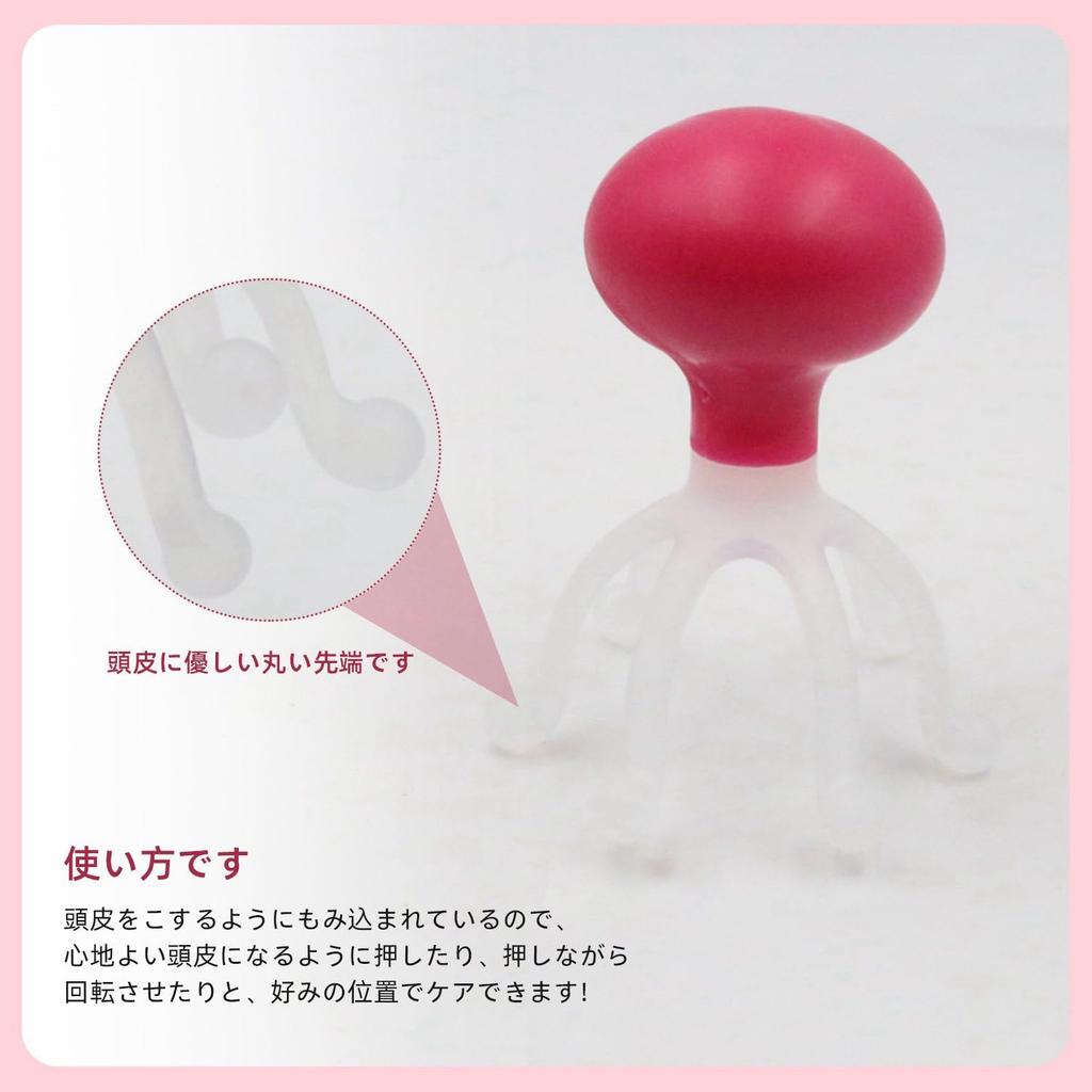 Set of 2 Scalp Massagers with 6 Prongs for Relaxing Head Head Silicone Scalp Portable and Great Gift Care, Octopus-Shaped Massager, Brush,